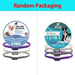 Pets4Luv Collier Anti-puces pour Chien, Colliers naturels Contre Les puces et Les tiques pour Chiens, 8 Mois de Protection, Taille Unique pour Tous Les Chiens, Design réglable et étanche, 3 pièce