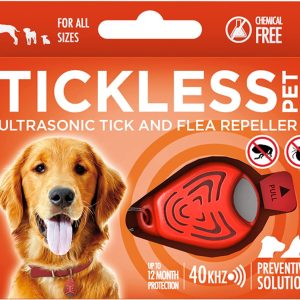 Tickless Pet Répulsif Anti-tiques et Anti-puces à ultrasons – Orange